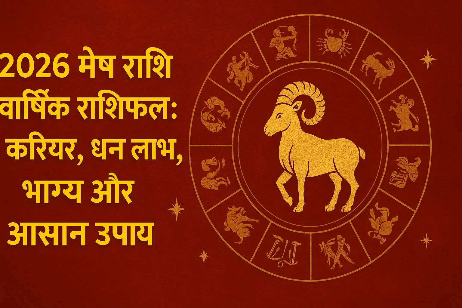 2026 में मेष राशि का भविष्य करियर, धन, भाग्य और उपायों का संपूर्ण ज्योतिषीय विश्लेषण
